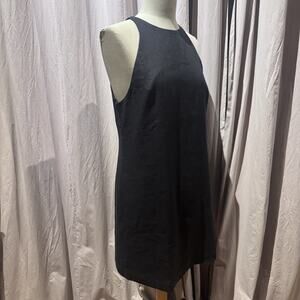 Other Stories 100% Black Linen Short Dress Size 10 40” Bust NWT